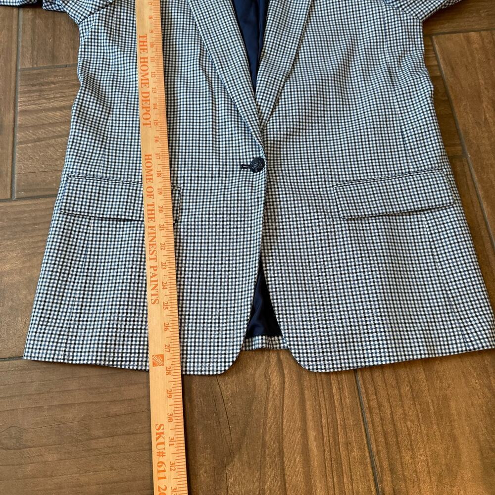 Loft Women's Relaxed Modern Houndstooth Blazer Preppy Career Jacket Sz 6 - Picture 10 of 10